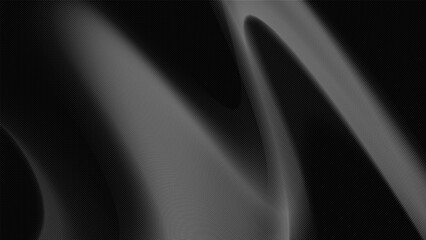 black abstract background with modern halftone texture, dark color gradient and elegant curved lines