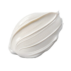 A cosmetic cream, lotion, or paint smear swatch with a rich texture. Isolated on transparent background, png
