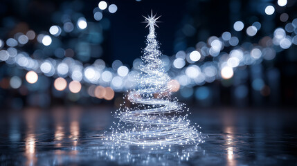 Glowing Light Trail Christmas Tree