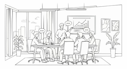 Obraz premium Business people having a meeting in a conference room.