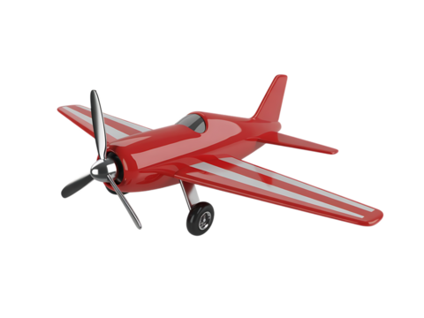 Toy Plane isolated on transparent background