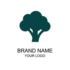 broccoli icon vector silhouet...