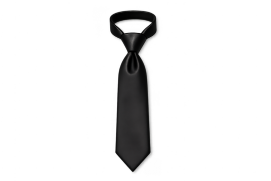 Black necktie symbolizing formal wear and professionalism