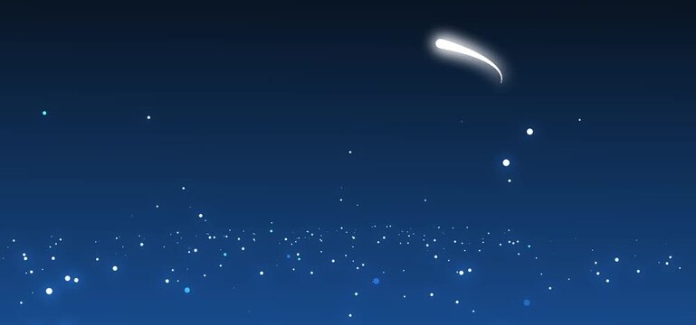Cute christmas wallpaper features dark blue starry night with festive comet tail, perfect for holiday themed designs and festive backgrounds, christmas decoration luxury design, wallpaper and etc.