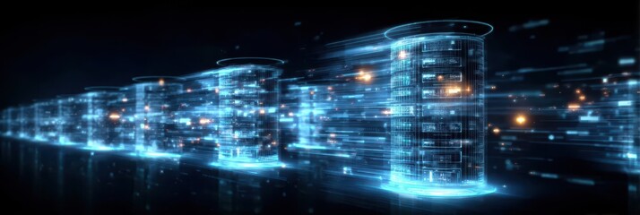 Obraz premium Database monitoring program hub with high speed connectivity and index recovery