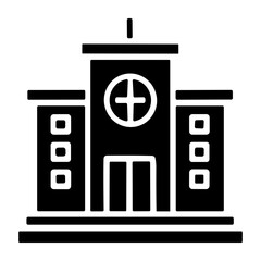 hospital icon or logo isolated sign symbol vector illustration - high quality black style vector icons