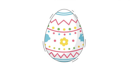 Decorated easter egg, perfect for easter celebration, spring decoration, and festive holiday design