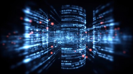 Obraz premium Database program hub with monitoring connectivity and advanced index recovery