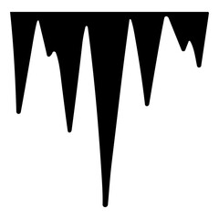 Icicles icon or logo isolated sign symbol vector illustration - high quality black style vector icons