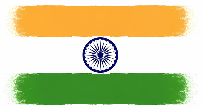 Indian flag waving proudly against a clear blue sky, symbolizing patriotism and national pride on independence day, creating a sense of unity and hope.