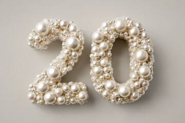 Elegant Pearl Cluster Numbers Representing Two Zeroes for Celebrations