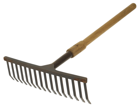 Garden Rake isolated on transparent background