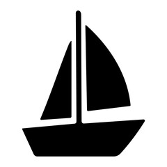 Sailboat icon or logo isolated sign symbol vector illustration - high quality black style vector icons