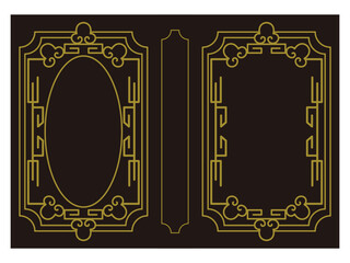 Black and gold book cover design template