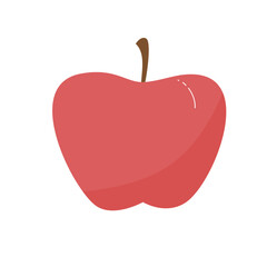 Fresh red apple icon, perfect for healthy eating promotions or educational resources, simple and clean design for websites and apps, school lunches and snacks