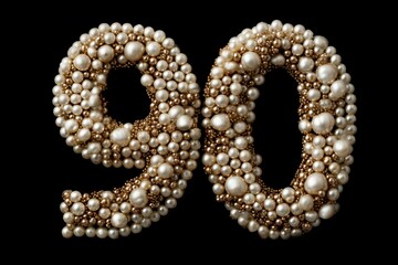 Elegant Pearl Number Design for Celebratory Events and Décor