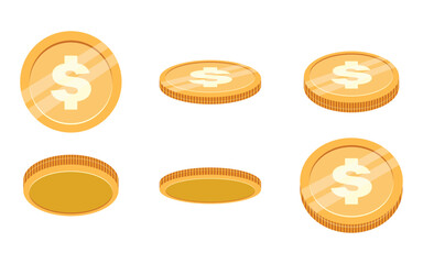 illustration of dollar currency coins vector design