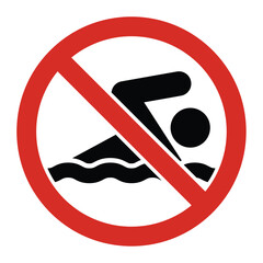 do not swim sign