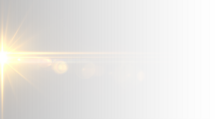 Warm sunlight radiates with soft flare. Golden rays stretch across the frame. Sparkling highlights shimmer gently along edges. PNG