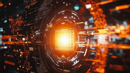 Digital data processing in futuristic cpu core technology - Powered by Adobe