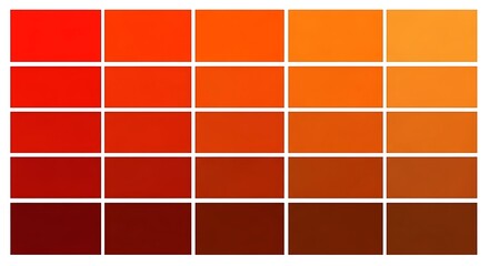 Red orange color palette gradient shades hues tones design guide chart spectrum illustration