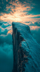 lo mas alto de una montaña