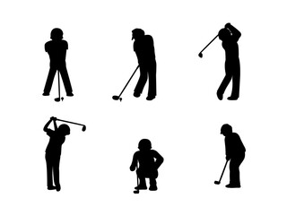 ゴルフ男子シルエット