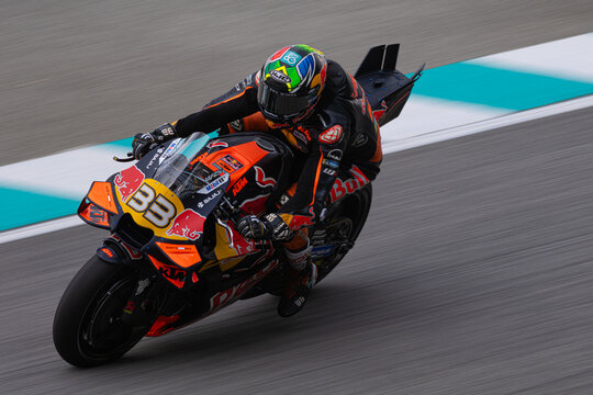 Sepang, Malaysia - October 24 2025: Brad Binder during the Grand Prix of Malaysia at Sepang International Circuit. Red Bull KTM Factory Racing