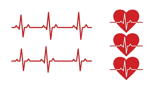 Heartbeat line vector illustration medical symbol for healthy lifestyle isolated on white background