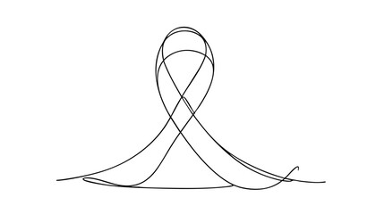 World Cancer Day logo with multicolored ribbon symbol of unity and hope 