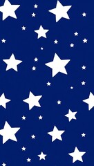 Obraz premium Generative AI celestial stars pattern on blue background.