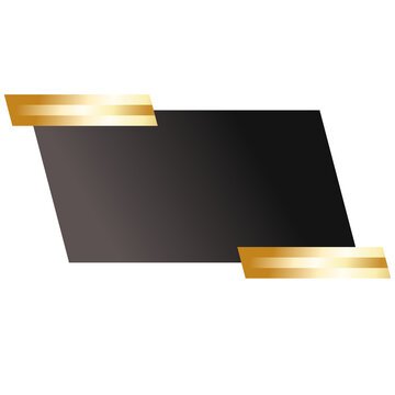 Elegant Metallic Black and Gold Design Element