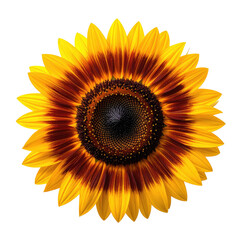 Radiant sunflower with dark center and bright yellow petals