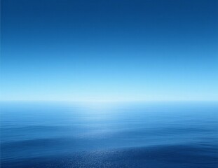 Fototapeta premium Calm Blue Ocean with Sunlight Reflection on Water Surface