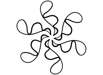 Coloring page mandala outline drawing for art therapy and meditation. Circular ornament