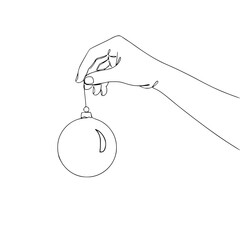 hand holding a New Year's ball