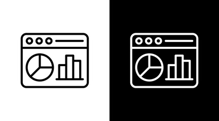 Analytics Dashboard  White Icon Set Design