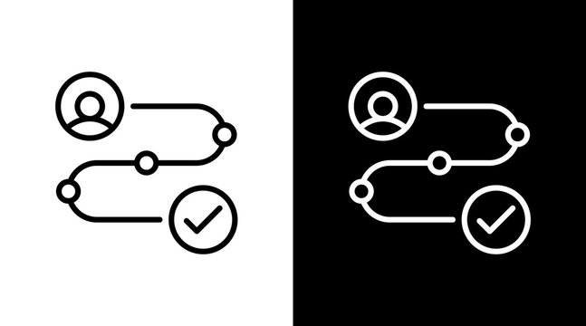 Customer Journey  White Icon Set Design