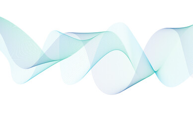 密集した滑らかで美しい緑の流線