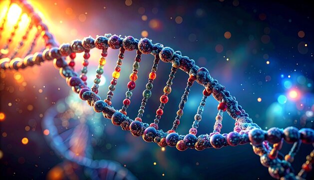 Vibrant Molecular DNA Structure Science Concept - Powered by Adobe