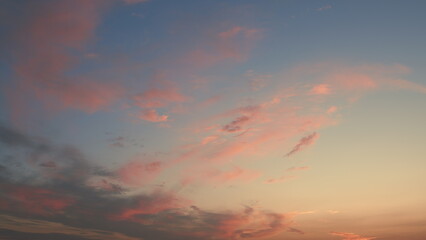 Stunningly Beautiful Sunset Sky Featuring Colorful Cloud Patterns That Captivate the Senses