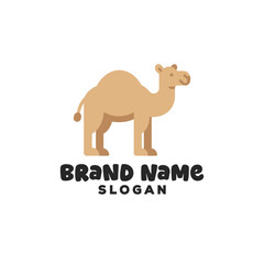 Obraz premium Adorable tan camel brand logo design