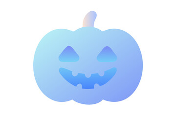 Vibrant Blue and Purple Gradient Halloween Pumpkin Jack-O’-Lantern Icon