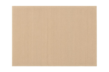 Fototapeta premium Beige corrugated cardboard texture on transparent background