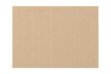 Beige corrugated cardboard texture on transparent background