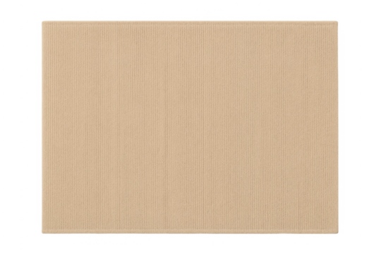 Beige corrugated cardboard texture on transparent background