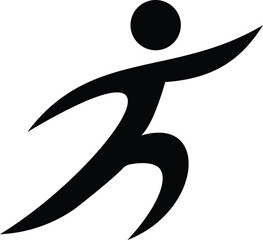 Abstract Running Silhouette