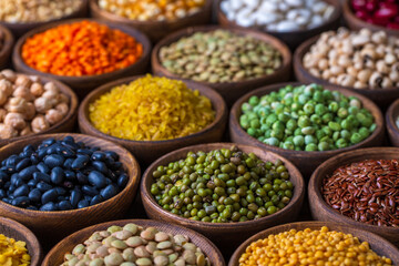 Mixed legume varieties. Healthy nutrition.