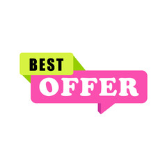 Best Offer Sale Tag Graphic Design.