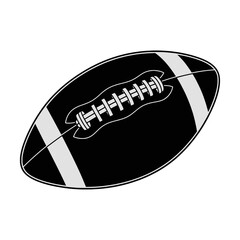 Black American Football Silhouette Icon